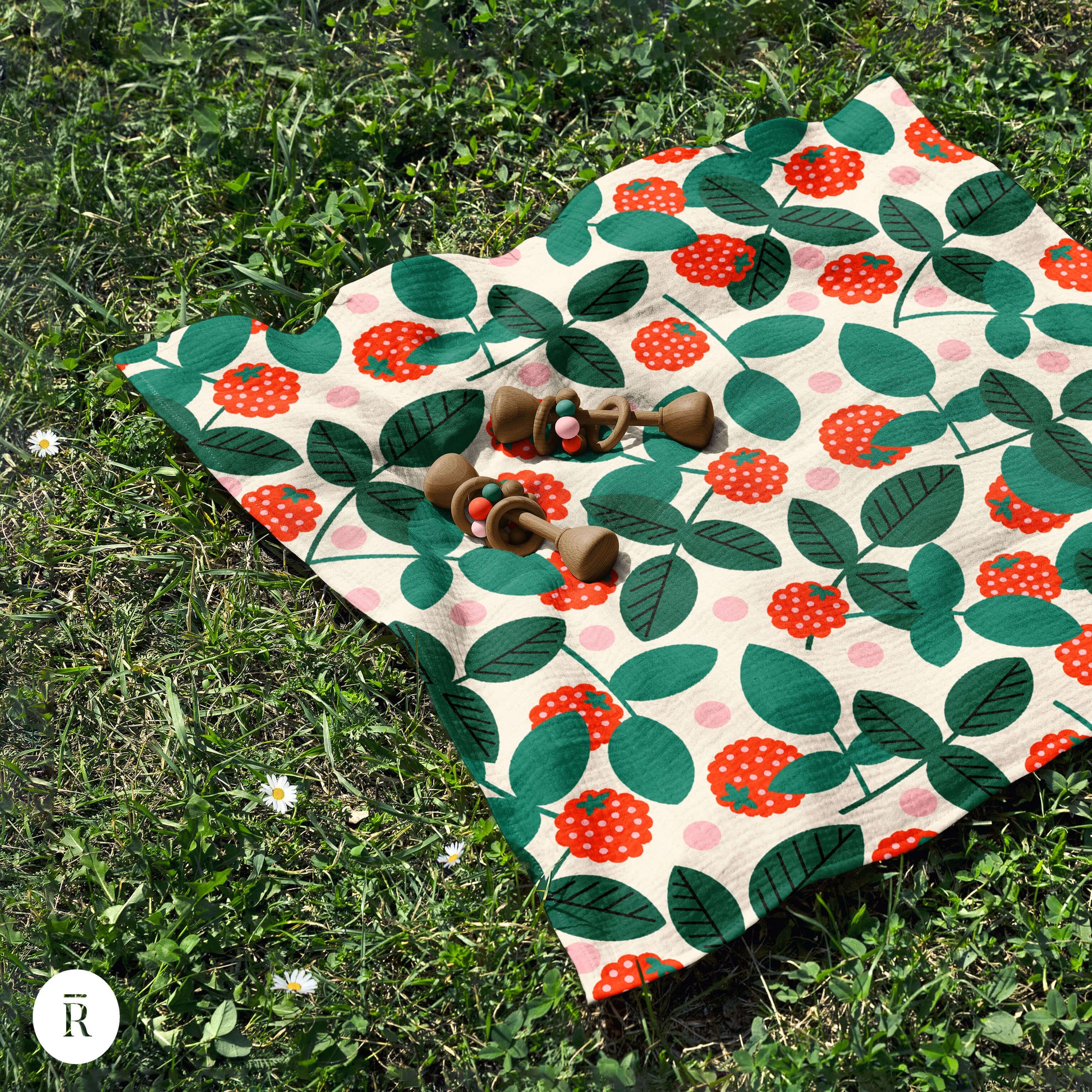 pattern simulation mockup baby blanket