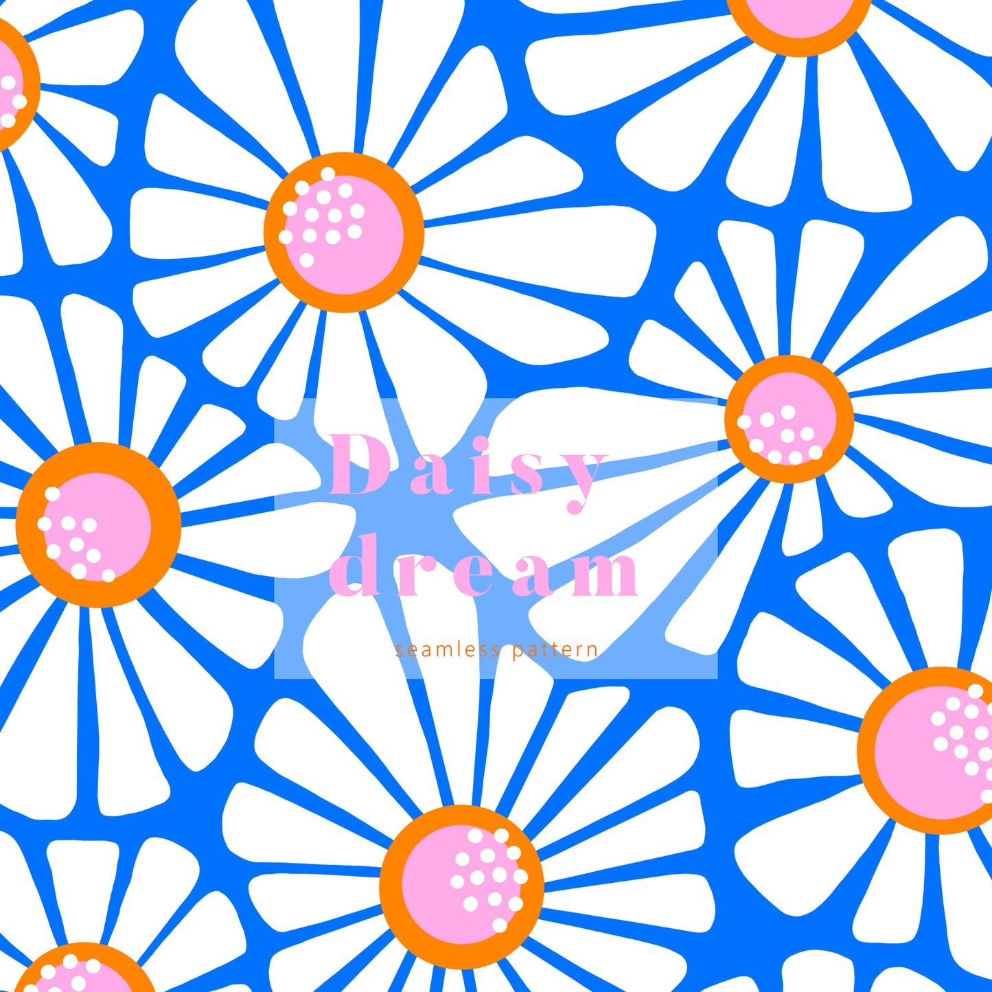 Daisy dream seamless pattern - 005