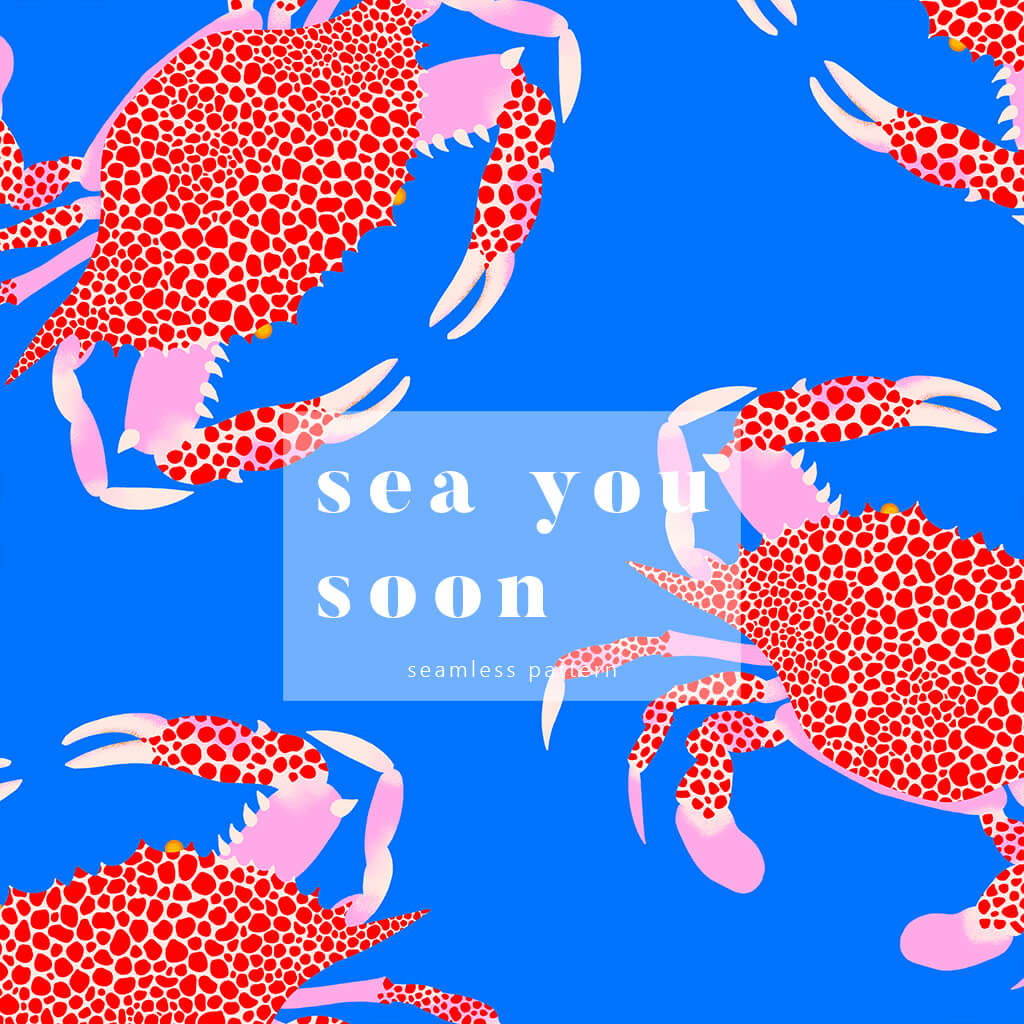 Sea You Soon seamless pattern - 003