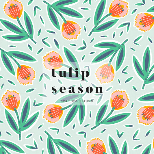 Tulip Season seamless pattern - 002